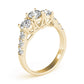 3-Stone Split Prong Trellis Engagement Ring