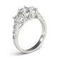 3-Stone Split Prong Trellis Engagement Ring