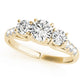 Round 3-Stone Trellis Engagement Ring