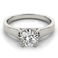Double Prong Trellis Engagement Ring