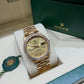 Rolex President Day Date 18038 18k Yellow Gold Gold Diamond Dial