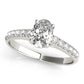 Single Row U-Prong Trellis Engagement Ring