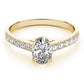 Single Row U-Prong Trellis Engagement Ring