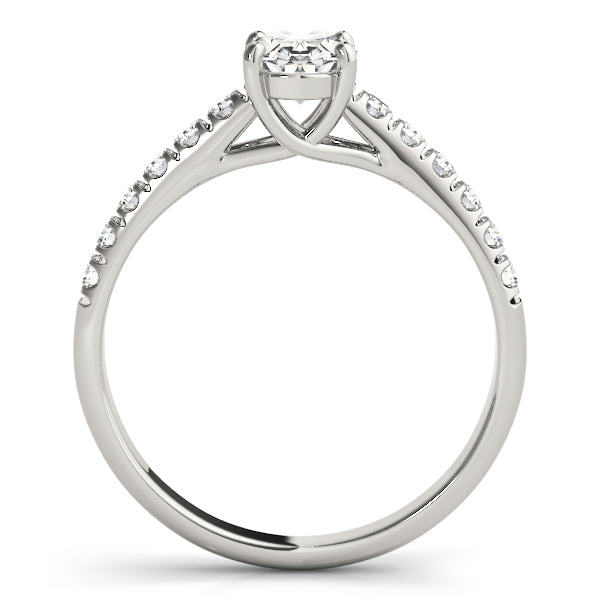 Single Row U-Prong Trellis Engagement Ring