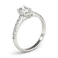 Single Row U-Prong Trellis Engagement Ring