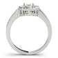 Vintage Single Row Prong Halo Milgrain Engagement Ring