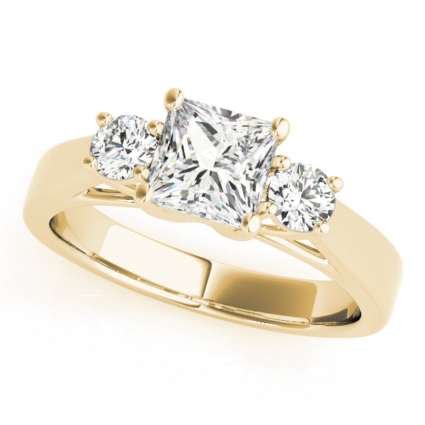 3-Stone Princess Cut Engagement Rings