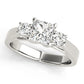 3-Stone Princess Cut Engagement Rings