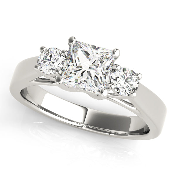 3-Stone Princess Cut Engagement Rings