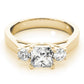 3-Stone Princess Cut Engagement Rings