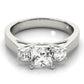 3-Stone Princess Cut Engagement Rings
