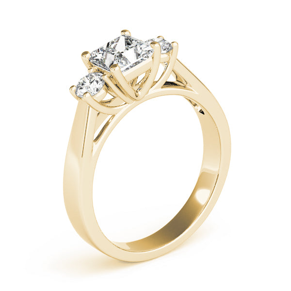 3-Stone Princess Cut Engagement Rings