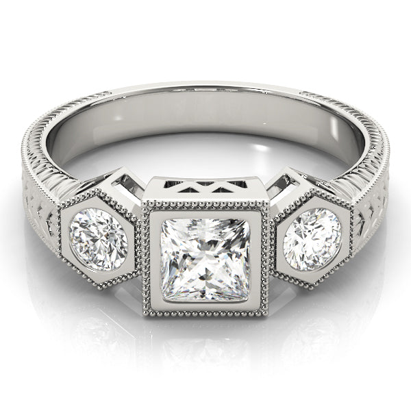 ENGAGEMENT RINGS 3 STONE PRINCESS