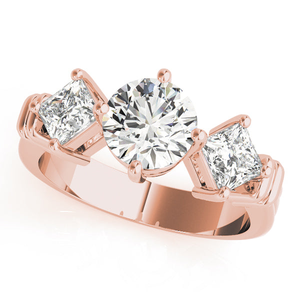 ENGAGEMENT RINGS 3 STONE ROUND