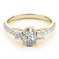 3-Stone Trellis Oval Engagement Ring