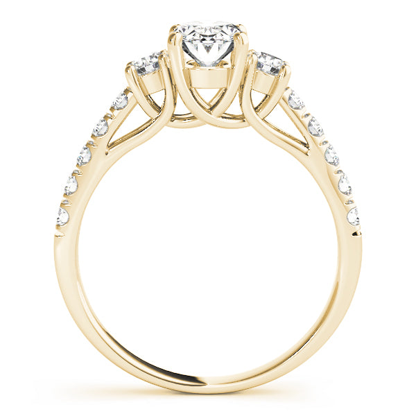 3-Stone Trellis Oval Engagement Ring