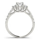 3-Stone Trellis Oval Engagement Ring