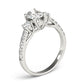 3-Stone Trellis Oval Engagement Ring