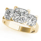 3-Stone Princess Cut Engagement Ring