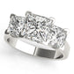 3-Stone Princess Cut Engagement Ring