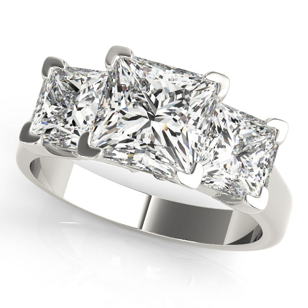 3-Stone Princess Cut Engagement Ring