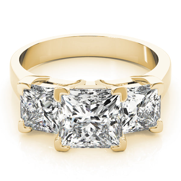 3-Stone Princess Cut Engagement Ring