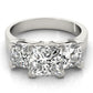3-Stone Princess Cut Engagement Ring