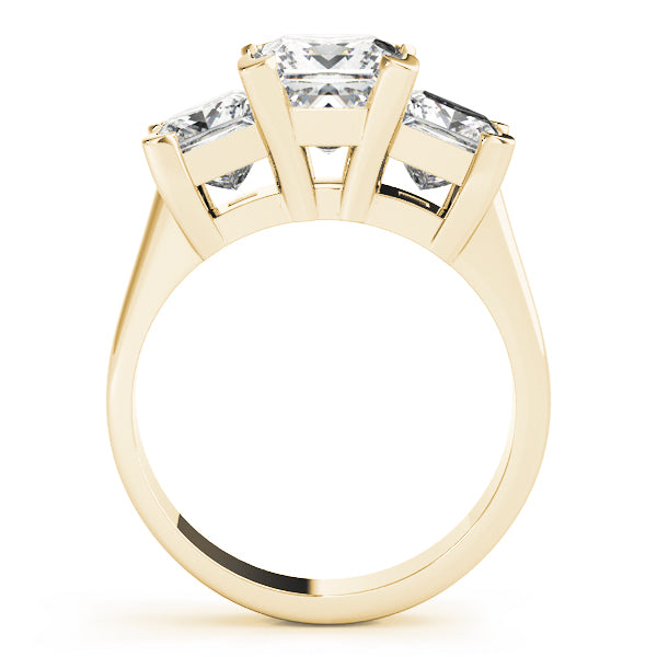 3-Stone Princess Cut Engagement Ring