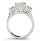 3-Stone Princess Cut Engagement Ring