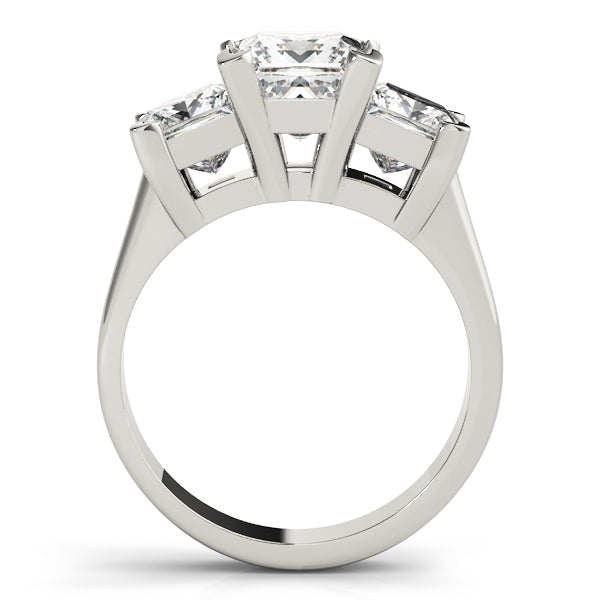 3-Stone Princess Cut Engagement Ring