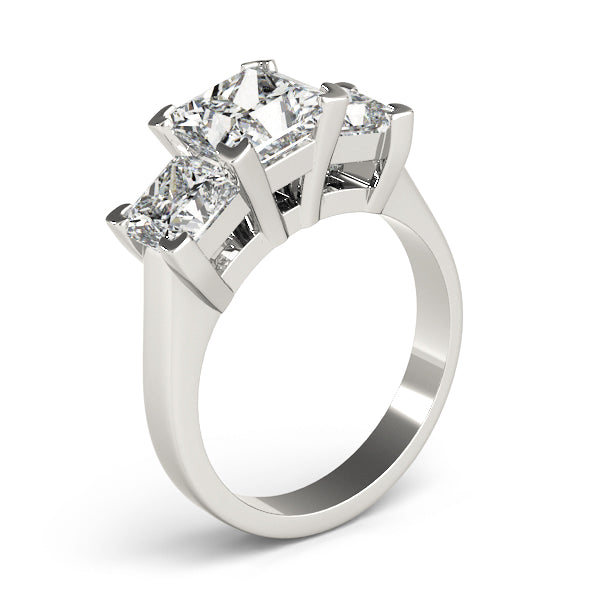 3-Stone Princess Cut Engagement Ring
