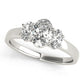 3-Stone Trellis Oval Engagement Ring