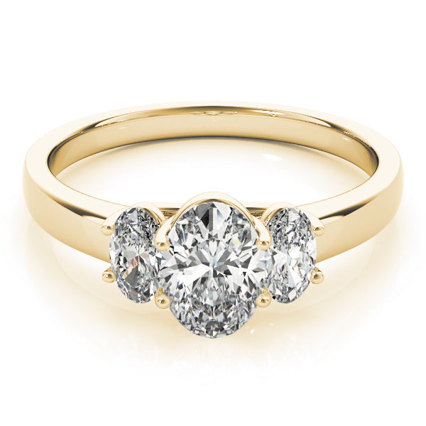 3-Stone Trellis Oval Engagement Ring