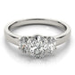3-Stone Trellis Oval Engagement Ring