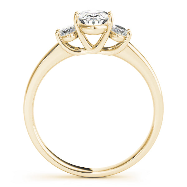 3-Stone Trellis Oval Engagement Ring
