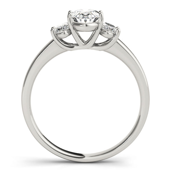 3-Stone Trellis Oval Engagement Ring
