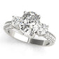 ENGAGEMENT RINGS 3 STONE OVAL