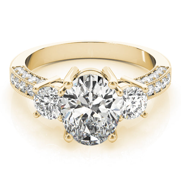 ENGAGEMENT RINGS 3 STONE OVAL