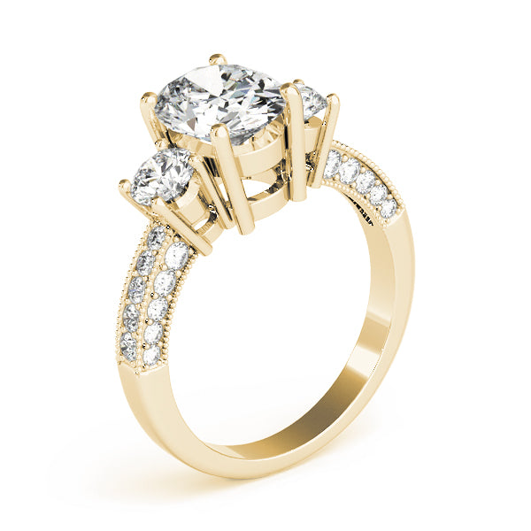 ENGAGEMENT RINGS 3 STONE OVAL