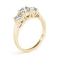 3-Stone Round Trellis Engagement Ring