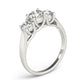 3-Stone Round Trellis Engagement Ring