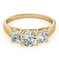 3-Stone Round Trellis Engagement Ring