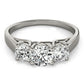 3-Stone Round Trellis Engagement Ring