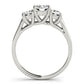 3-Stone Round Trellis Engagement Ring