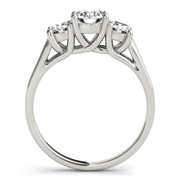 3-Stone Round Trellis Engagement Ring