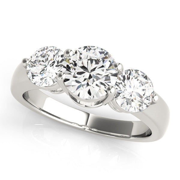 3-Stone Round Engagement Ring