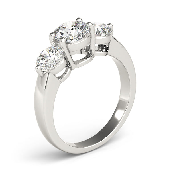 3-Stone Round Engagement Ring
