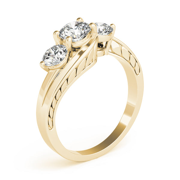 ENGAGEMENT RINGS 3 STONE ROUND