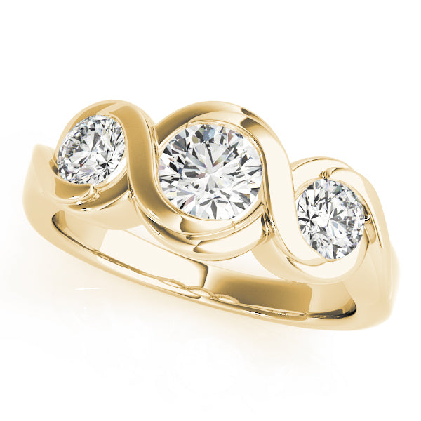 3-Stone Bypass Engagement Ring