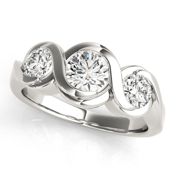 3-Stone Bypass Engagement Ring